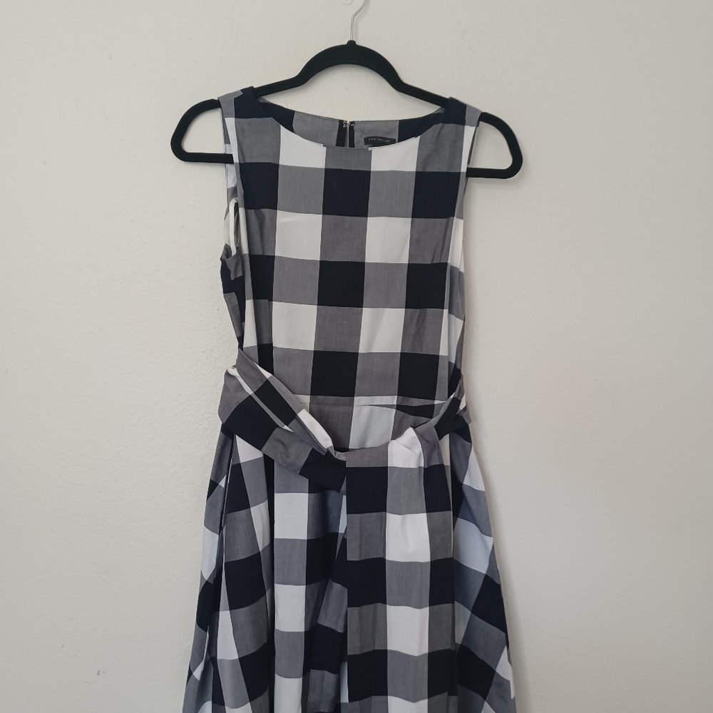Ann Taylor  Gingham Midi Dress - Picture 6 of 9
